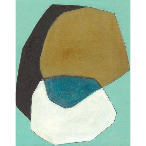 Boulder I Black Modern Wood Framed Art Print with Double Matting by Fuchs, Jodi
