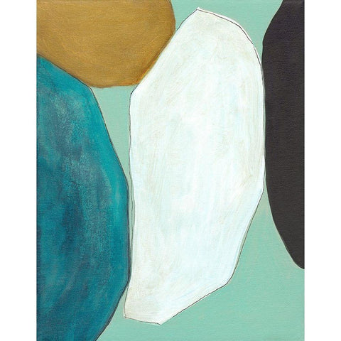 Boulder II White Modern Wood Framed Art Print by Fuchs, Jodi