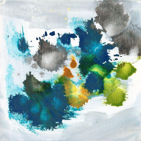 Color Fuse I Black Modern Wood Framed Art Print by Fuchs, Jodi
