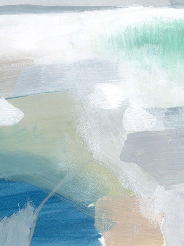 Sage and Pebbles I Black Ornate Wood Framed Art Print with Double Matting by Popp, Grace