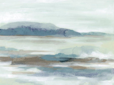 Soft Shores II Black Ornate Wood Framed Art Print with Double Matting by Vess, June Erica