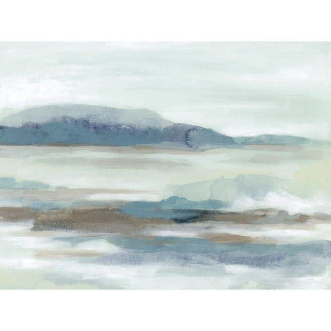 Soft Shores II Black Modern Wood Framed Art Print by Vess, June Erica