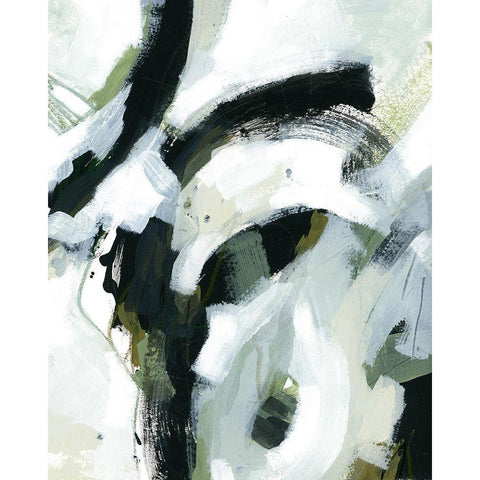 Green Onyx II White Modern Wood Framed Art Print by Vess, June Erica