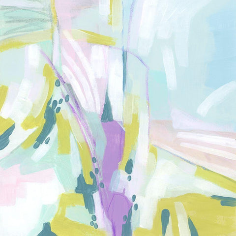 Pastel Marquee I White Modern Wood Framed Art Print by Vess, June Erica