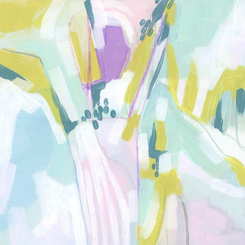 Pastel Marquee II White Modern Wood Framed Art Print with Double Matting by Vess, June Erica