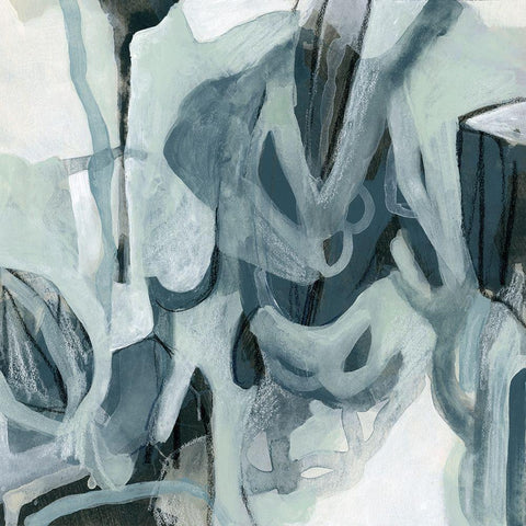 Neural Network II White Modern Wood Framed Art Print with Double Matting by Vess, June Erica