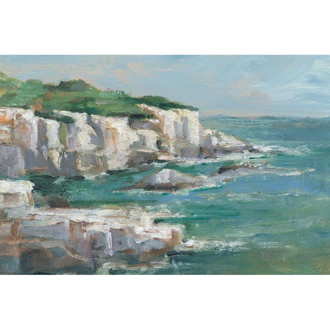 White Sea Cliffs I Gold Ornate Wood Framed Art Print with Double Matting by Harper, Ethan