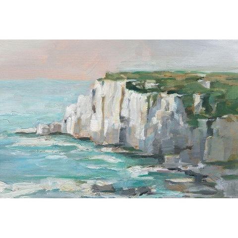 White Sea Cliffs II Black Modern Wood Framed Art Print by Harper, Ethan