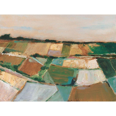 Pastel Fields I Black Modern Wood Framed Art Print by Harper, Ethan