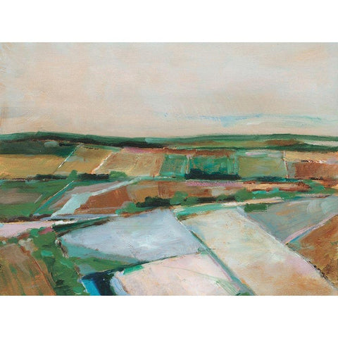 Pastel Fields II Gold Ornate Wood Framed Art Print with Double Matting by Harper, Ethan