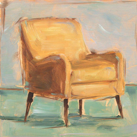 Have a Seat I Black Modern Wood Framed Art Print by Harper, Ethan