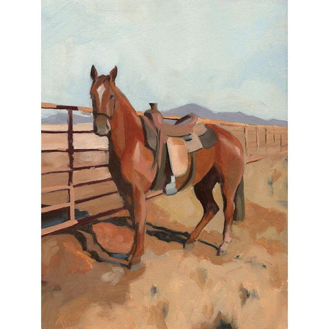 Range Horse II White Modern Wood Framed Art Print by Green, Jacob
