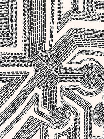 Dots and Dashes II White Modern Wood Framed Art Print with Double Matting by Moore, Regina