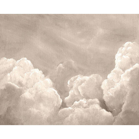 Painted Clouds II White Modern Wood Framed Art Print by Chandler, Sharon