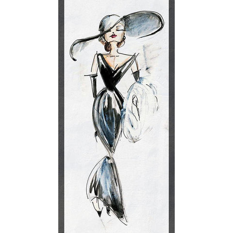 Fashion Une Gold Ornate Wood Framed Art Print with Double Matting by Fagalde, Jarman