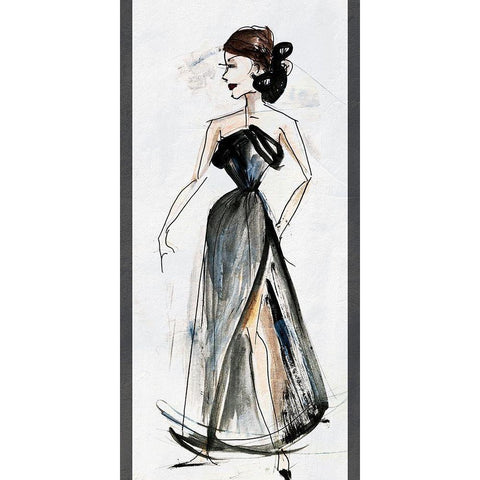 Fashion Deux Gold Ornate Wood Framed Art Print with Double Matting by Fagalde, Jarman