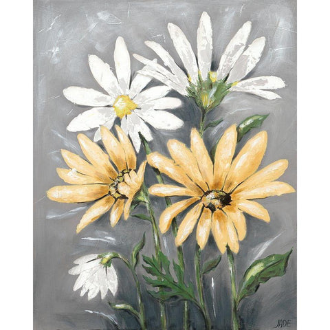 Summer Daisies II White Modern Wood Framed Art Print by Reynolds, Jade