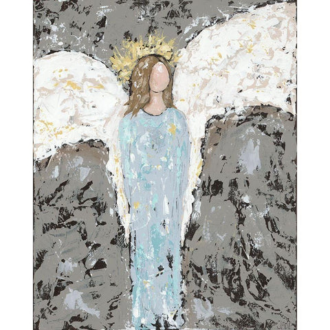 Angels Everyone I Gold Ornate Wood Framed Art Print with Double Matting by Reynolds, Jade