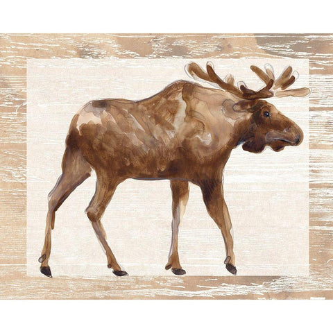 Rustic Barnwood Animals I Gold Ornate Wood Framed Art Print with Double Matting by Vess, June Erica
