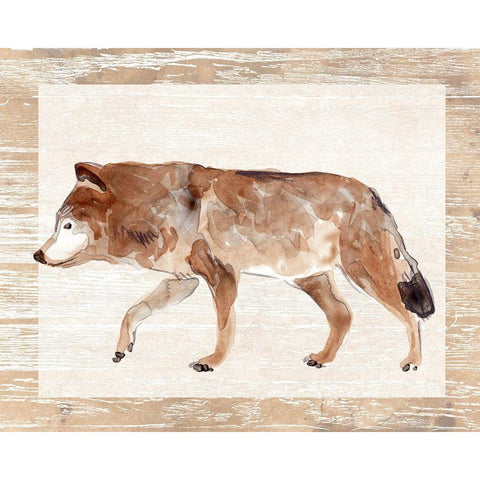 Rustic Barnwood Animals II Gold Ornate Wood Framed Art Print with Double Matting by Vess, June Erica