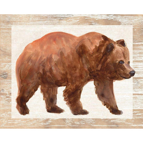 Rustic Barnwood Animals III Black Modern Wood Framed Art Print with Double Matting by Vess, June Erica