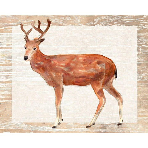 Rustic Barnwood Animals IV Gold Ornate Wood Framed Art Print with Double Matting by Vess, June Erica