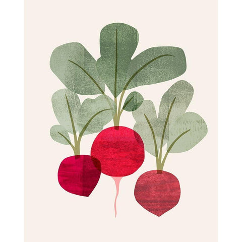 Organic Veg I White Modern Wood Framed Art Print by Barnes, Victoria