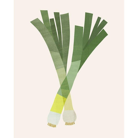 Organic Veg II White Modern Wood Framed Art Print by Barnes, Victoria