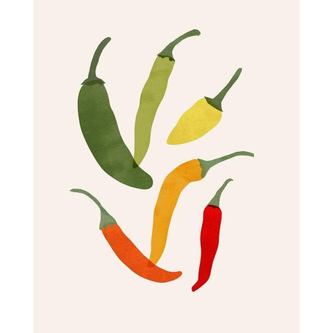 Organic Veg X Black Modern Wood Framed Art Print with Double Matting by Barnes, Victoria