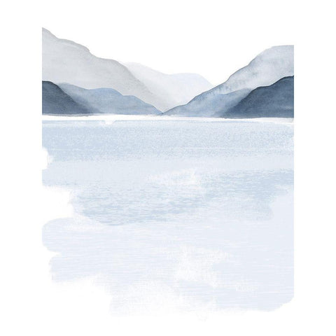 Glacial Lake I White Modern Wood Framed Art Print by Barnes, Victoria