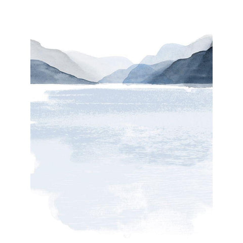 Glacial Lake II White Modern Wood Framed Art Print by Barnes, Victoria