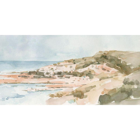 Neutral Seaside II Black Modern Wood Framed Art Print by Caroline, Emma