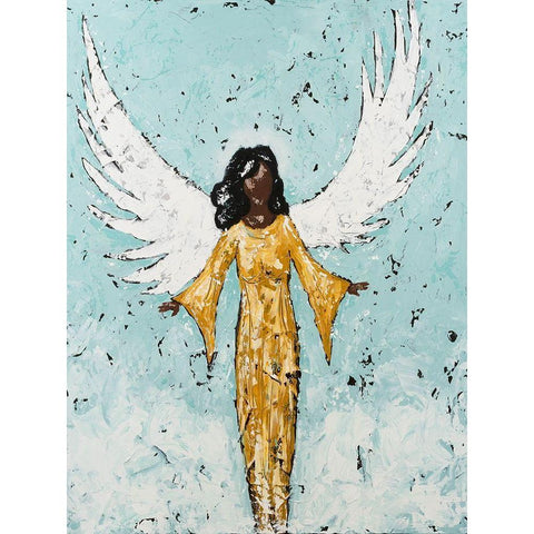 Earthly Angel II Black Modern Wood Framed Art Print with Double Matting by Reynolds, Jade