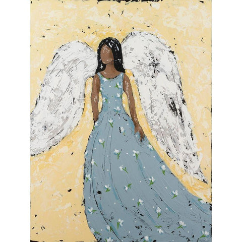 Earthly Angel III Black Modern Wood Framed Art Print with Double Matting by Reynolds, Jade