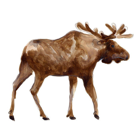 Simple Lodge Animals I Black Ornate Wood Framed Art Print with Double Matting by Vess, June Erica