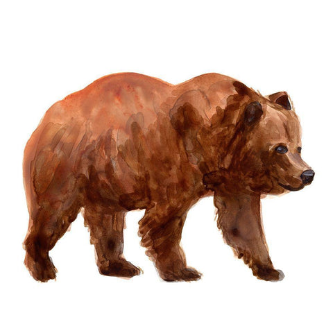 Simple Lodge Animals III Gold Ornate Wood Framed Art Print with Double Matting by Vess, June Erica