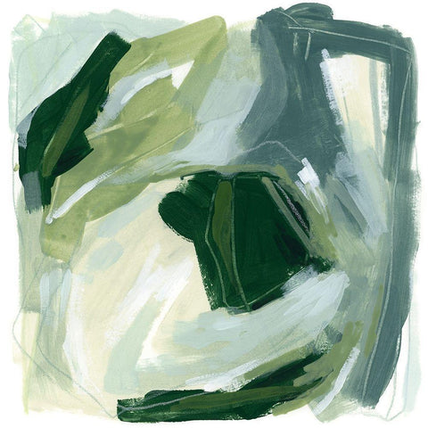 Emerald Spin I Black Modern Wood Framed Art Print by Vess, June Erica