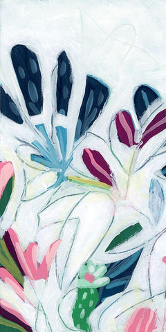 Tropical Trace IV White Modern Wood Framed Art Print with Double Matting by Vess, June Erica