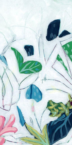 Tropical Trace V Black Ornate Wood Framed Art Print with Double Matting by Vess, June Erica