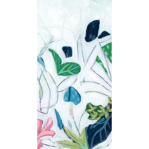 Tropical Trace V Black Modern Wood Framed Art Print with Double Matting by Vess, June Erica