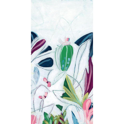 Tropical Trace VI Black Modern Wood Framed Art Print by Vess, June Erica