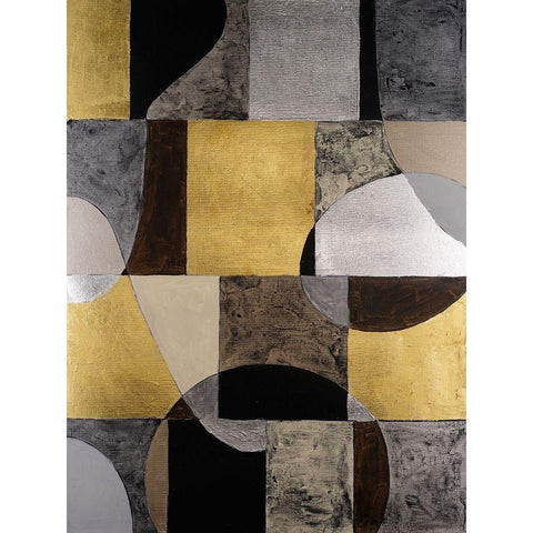 Neutral Framework II Gold Ornate Wood Framed Art Print with Double Matting by Willett, Michael
