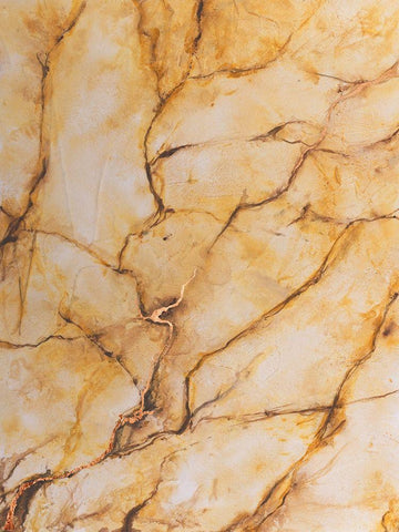 Yellow Marble I White Modern Wood Framed Art Print with Double Matting by Willett, Michael