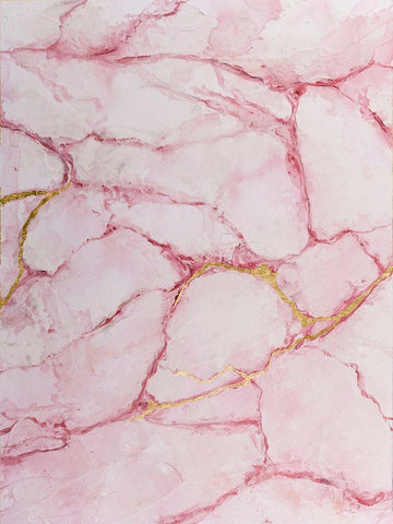 Rose Marble I White Modern Wood Framed Art Print with Double Matting by Willett, Michael