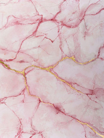 Rose Marble II White Modern Wood Framed Art Print with Double Matting by Willett, Michael