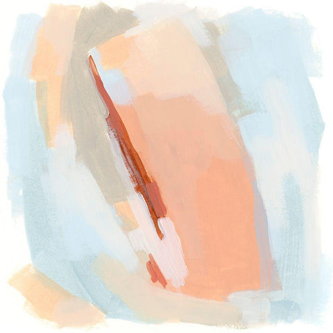 Pastel Swipe I White Modern Wood Framed Art Print by Vess, June Erica