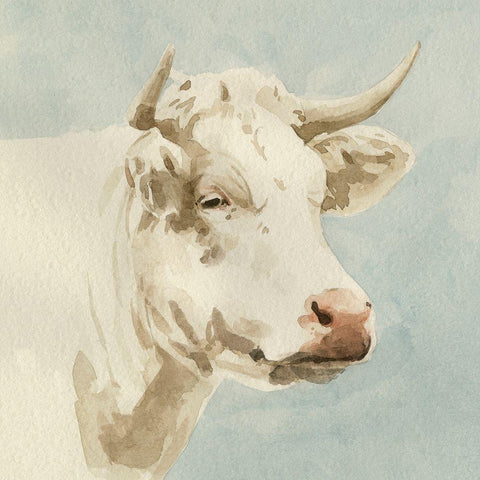 Ferdinand II White Modern Wood Framed Art Print with Double Matting by Caroline, Emma