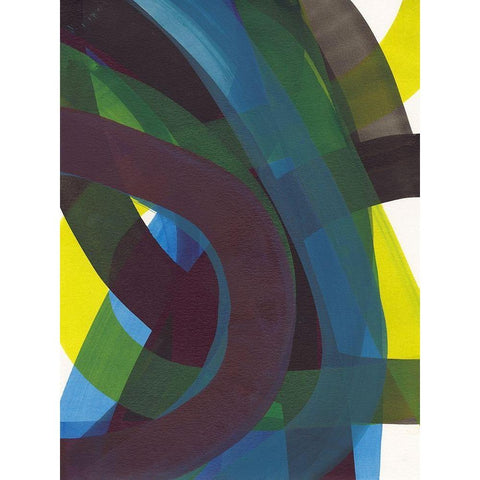 Cool Network II Black Modern Wood Framed Art Print with Double Matting by Fuchs, Jodi