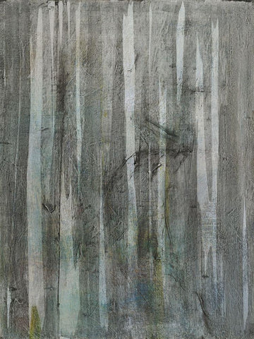 Birch Forest Abstracts I Black Ornate Wood Framed Art Print with Double Matting by Fuchs, Jodi