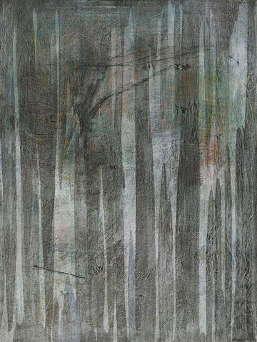 Birch Forest Abstracts II Black Ornate Wood Framed Art Print with Double Matting by Fuchs, Jodi